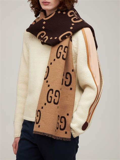 farfetch gucci scarf|Gucci wool scarf sale.